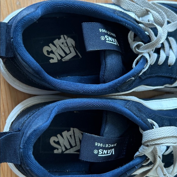 Vans Range EXP Men's Size 9 Dark Navy Blue and White Suede Canvas Sneakers - Picture 9 of 12